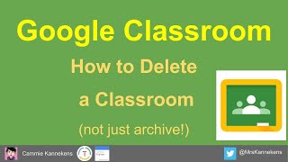 Tech Tip - Deleting a Class in Google Classroom