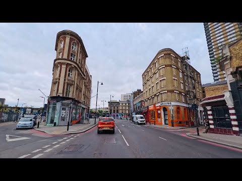 Driving in London | Holborn to Limehouse via Clerkenwell, Shoreditch, Commercial Road