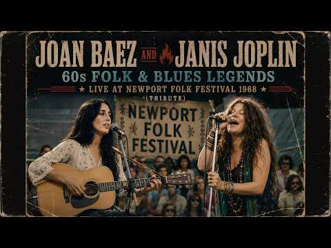 Thumbnail for Joan Baez and janis joplin🔥 60s Folk & Blues Legends | Live at Newport Folk Festival 1968 (Tribute) by Head, Janis Joplin, Concert, Frida, Joan Baez