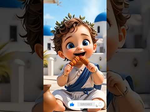 Mukbang Greek Souvlaki #cute #cocomelon