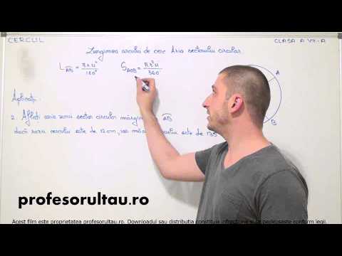 exemple lungimea si aria sectorului de cerc - profesorultau.ro