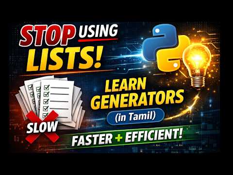 Python Generators Explained In Tamil Save Memory Write Better Code