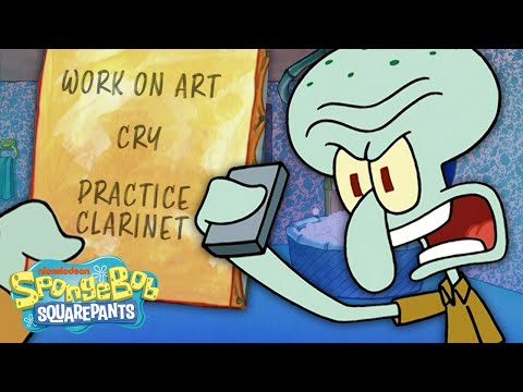 Mr. Squidward's Day: Daily Routine & Telling The Time