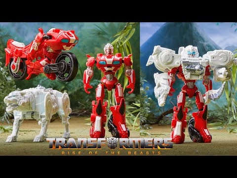 Transformers Rise of the Beasts Arcee and Silverfang Beast Combiner! Cool Motorcycle Mode!