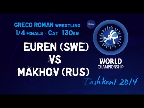 Quarterfinal - Greco Roman Wrestling 130 kg - J. EUREN (SWE) vs B. MAKHOV (RUS) - Tashkent 2014