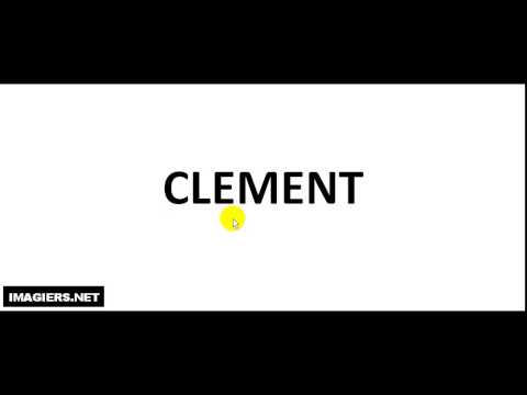 How To Pronounce French First Name # CLEMENT
