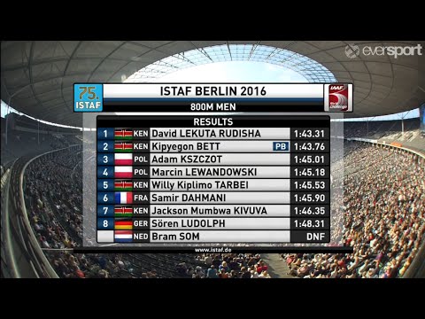 David Rudisha Wins Men's 800m at IAAF World Challenge League Berlin 2016
