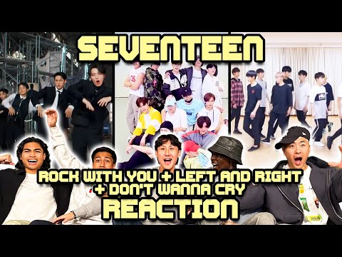 WE WATCH 3 DIFFERENT SEVENTEEN DANCE PRACTICES! | Rock With You + Left and Right + Don't Wanna Cry