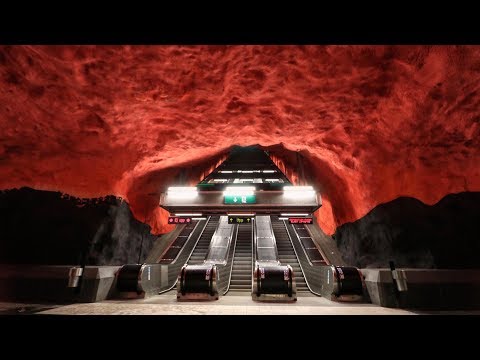 10 самых красивых станций метро Стокгольма.