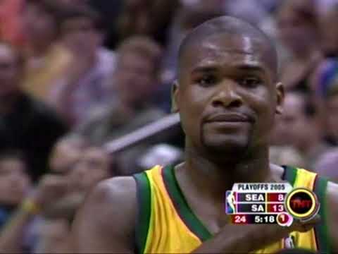 2005 NBA WCSF Game 2 Seattle Sonics @ San Antonio Spurs - 2005/05/10 (Big 3 20+; Allen & Lewis 20+)