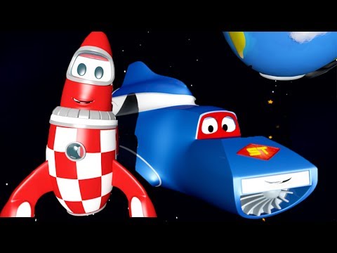 Carl der Super Truck und Rocky die Rakete in Car City | Auto und Lastwagen Bau Cartoons für Kinder