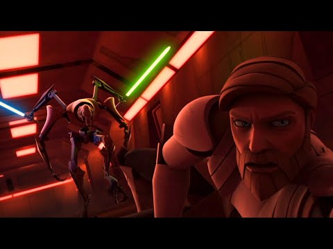 Grievous vs Kenobi on Kamino [4K HDR] - Star Wars: The Clone Wars