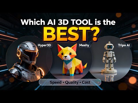 Hyper3D vs Meshy vs Tripo AI: Best AI 3D Tool? (Surprising Results!)🔥