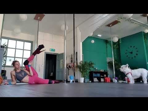 Beginner exotic pole routine- pole flow - pole dancing