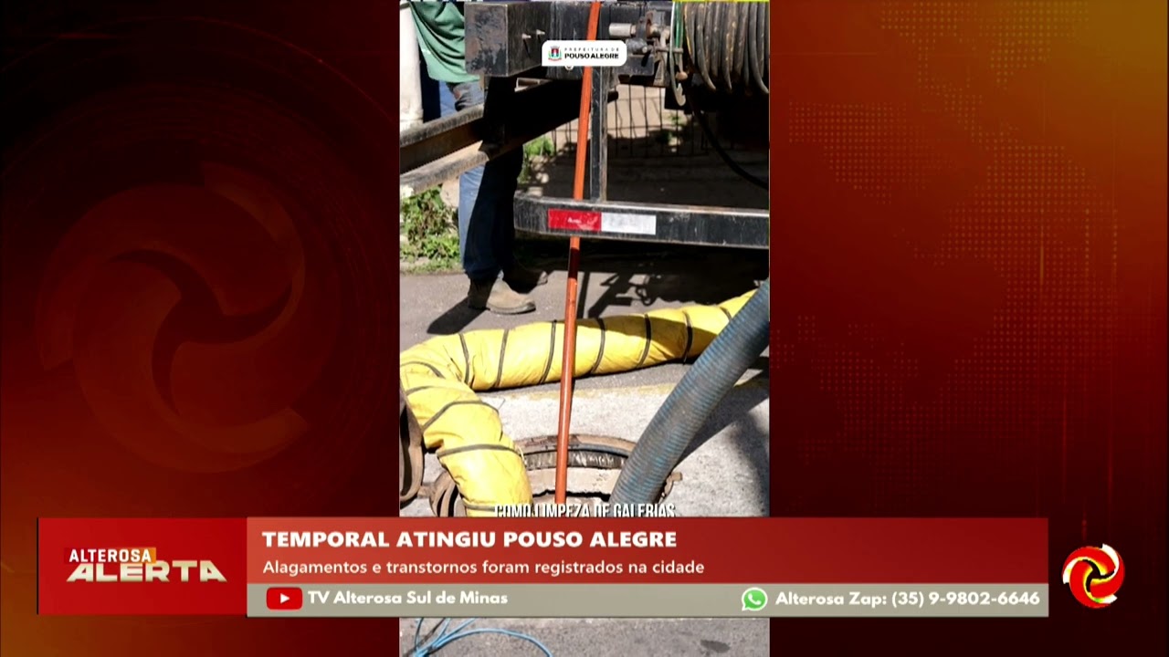 Temporal causa alagamentos e transtornos em Pouso Alegre