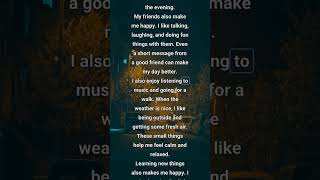 What Makes Me Happy - A1 Level - English Listening & Speaking Practice