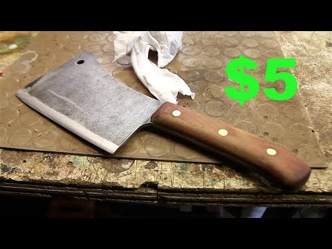 Restoring a $5 very rusty meat cleaver.