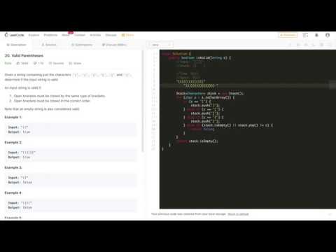 LeetCode 20: Valid Parentheses - Interview Prep Ep 7