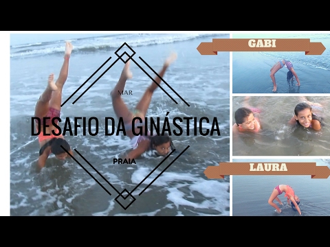 Desafio da ginastica ritmica  na praia com Laura Viudes!!! 