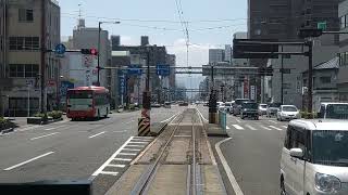 【後面展望】伊予鉄市内電車　6系統　松山市駅→本町六丁目　2025年