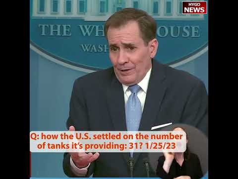 Q: how the U.S. settled on the number of tanks it’s providing: 31?