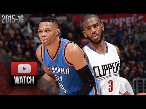 Russell Westbrook vs Chris Paul EPIC Duel Highlights (2015.12.21) Clippers vs Thunder - 65 Pts TOTAL