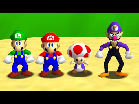 Super Mario 64 (4 Players) - Full Game 100% Walkthrough
