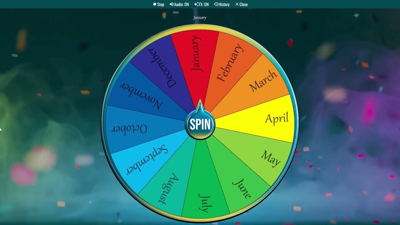 Spin The Wheel Random Picker: Birth Month Challenge 🎉