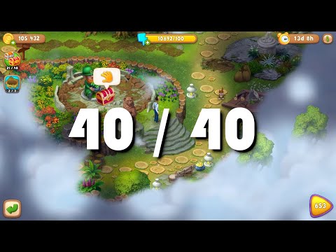 All 40 Chests Founded Walkthrough - Gardenscapes - Investigation in the Park - Chapter 2