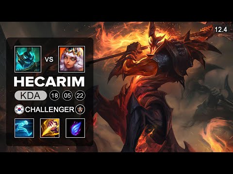 Hecarim Jungle vs Qiyana - KR Challenger - Season 12 Patch 12.4