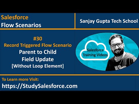 30 | Record Triggered Flow Scenario - Parent to Child Field Update Without using Flow Loop Element