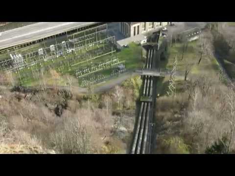 Standseilbahn 6746.01 Nivo Kraftwerk Piottino - Wasserschloss Talfahrt steilste Stelle - Funicolare