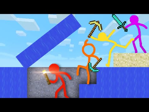 Stickman vs Minecraft Animation ~ UNDERWATER BASE