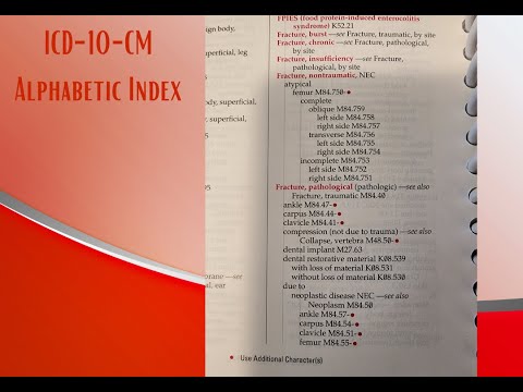 ICD-10-CM Alphabetic Index