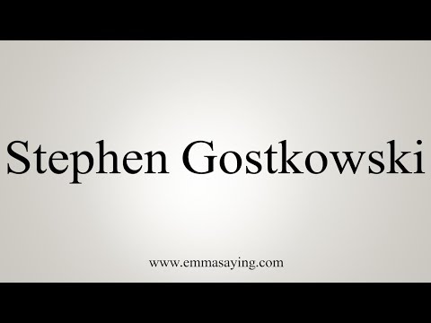 How To Pronounce Stephen Gostkowski