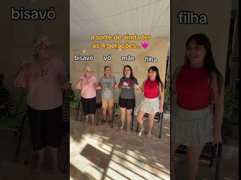 A SORTE DE AINDA TER AS 4 GERAÇÕES!!🥹🩷 minha bisavó com 90 anos super bem!!