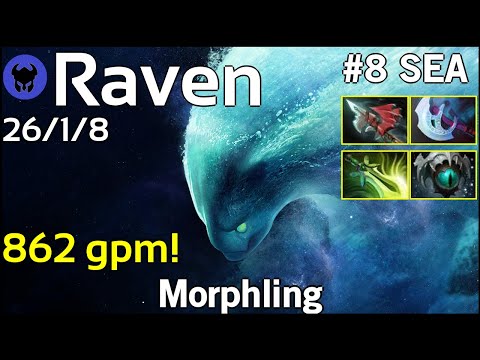 862 gpm! Raven [LOTAC] plays Morphling!!! Dota 2 7.20