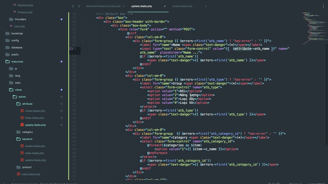 [Seri] - Website đồng hồ - Cập nhật - Xoá thuộc tính
