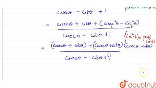Prove that `(1+costheta+sintheta)/(1-costheta+sintheta)=cot(theta/2)` |Class 11 MATH | Doubtnut