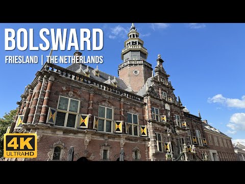 Bolsward 🇳🇱 4k Walking Tour ☀️ in the Hanseatic City of Bolsward