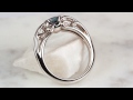 video - Carved Curls Engagement Ring with Oval Diamond
