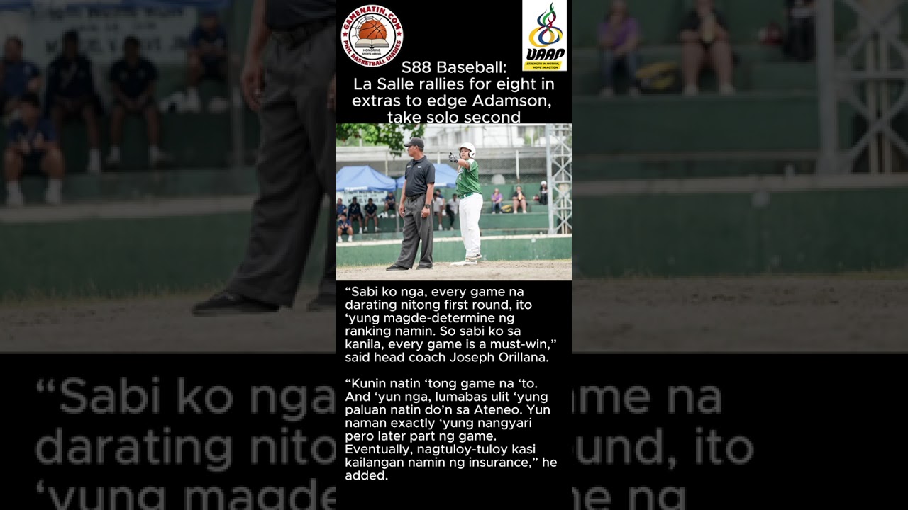 UAAP Men's Baseball: DLSU stops Adamson in 10 innings, 15-12