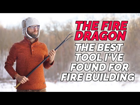 A Time-Saving Tool For  Wood Stoves, Fireplaces or Bonfires. The Firedragon Blow Poke