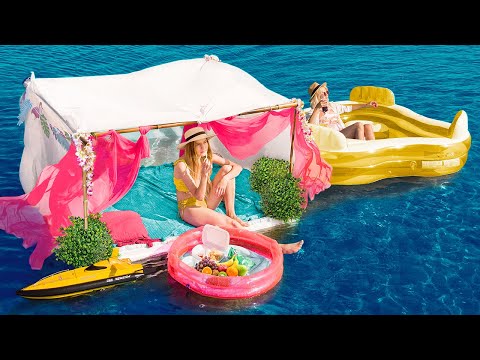 How to Make Camp on the Water? Floating house!