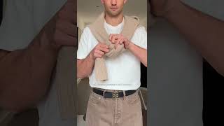 HOW TO TIE A SWEATER PERFECTLY 👀 Save & subscribe for #fashion #styling