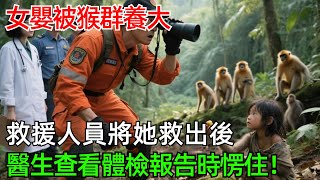 女嬰被猴羣養大，救援人員將她救出後，醫生查看體檢報告時愣住！#情感#故事#奇聞#社會#倫理#男頻
