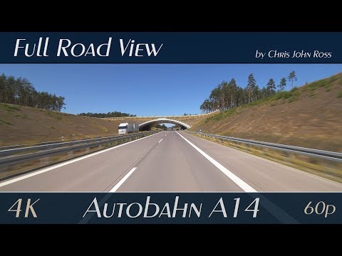 Autobahn (A14), Germany: Karstädt - Groß Warnow - Rastplatz Meynbach Ost - 4K (2160p/60p) Ultra HD