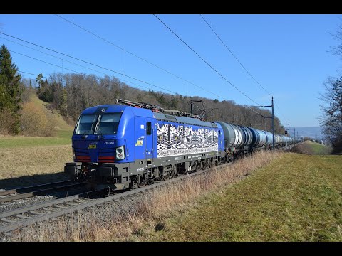 Bözberg Bahnverkehr am 10.02.22 – "SBB, DB, BLS, TX Logistik und WRS in Villnachern"