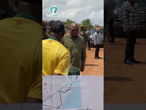 President Mahama Inspects Apam–Otuam Road Project in Central Region