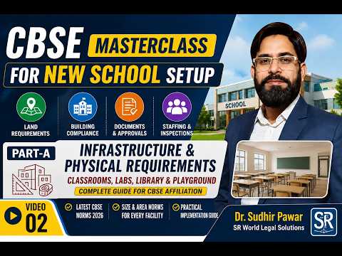 CBSE Masterclass Part A – Video 02 | Building Requirements, Classroom, Laboratory & Library Sizes